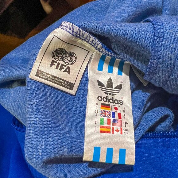 Basic FIFA Official Licensed Product Adidas Track Jacket for ITALIA Blue Size S - Picture 8 of 9